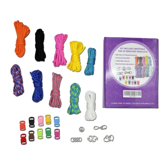 Paracord Bracelet Making Set DIY Kids Bracelets Craft Kit - Picture 2 of 12